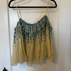 Free People Floral Boho Tank, M; great condition
